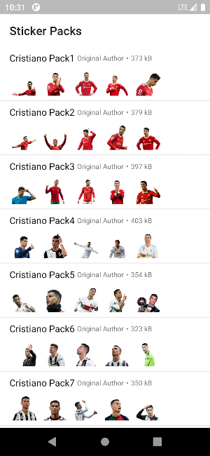 Cristiano Ronaldo Stickers CR7 Screenshot 1