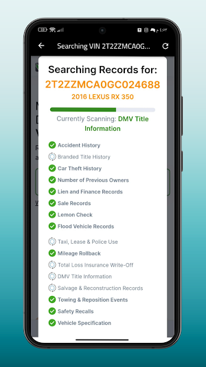 vehicle vin check Screenshot 1