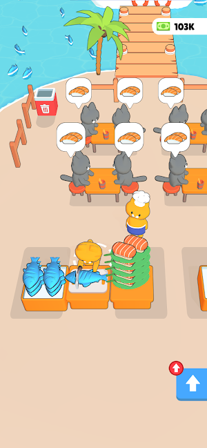 Kitty Sushi Dive Screenshot 2