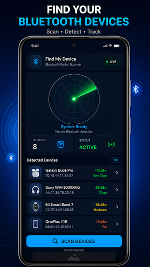 Bluetooth Device Finder, Find Screenshot 1