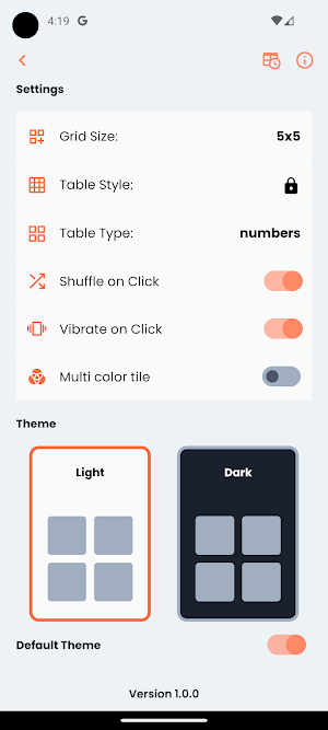 Schulte-Table Screenshot 3