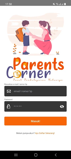 Parents Corner (Pusat Pembelajaran Keluarga) Screenshot 0