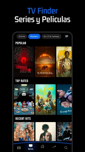 TV Finder : Series y Peliculas Screenshot 1