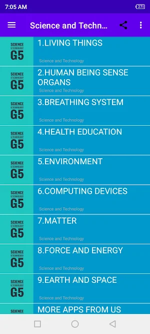 Science and technology grade 5 Screenshot 0