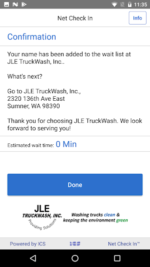 Net Check In - JLE TruckWash Screenshot 2