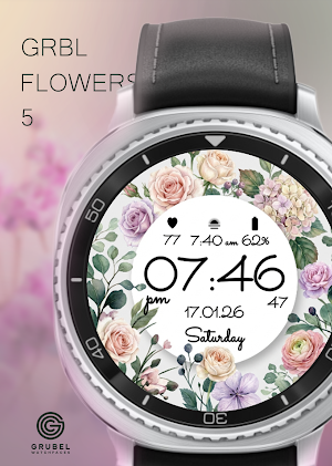GRBL Flowers 5 Watchface Screenshot 0
