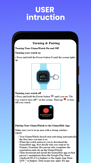Gizmo Smartwatch main guide Screenshot 3
