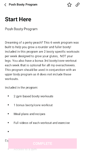 PoshBody Fitness Screenshot 1