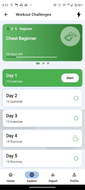 Chest Workout at home Screenshot 3