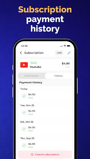 My Subscription Tracker: Subs Screenshot 3