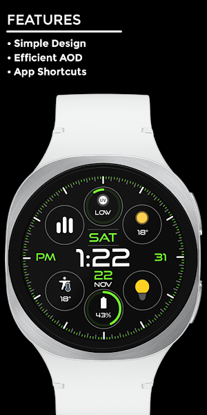Night 20D - Digital Watch Face Screenshot 1