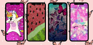 Glitter Cute Girly Wallpaper Screenshot 0