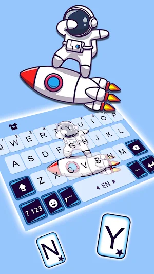 Cool Space Dabbing Keyboard Background Screenshot 1