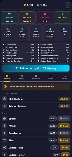 Brick-break rogue: CoreBreaker Screenshot 2