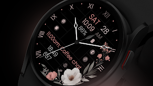 Elegant Floral Rose Watch Face Screenshot 0