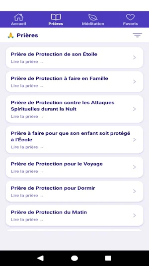 Prieres de Protection Screenshot 1