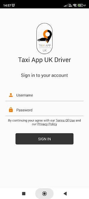 TAXI-APP UK Driver Screenshot 1