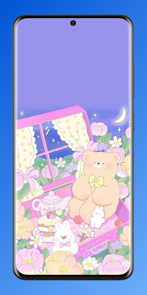 Kawaii Blue Wallpaper 4K Screenshot 2