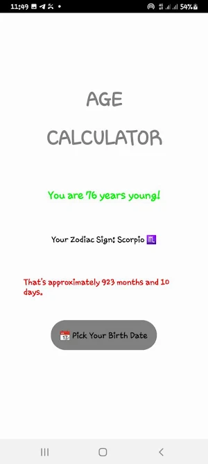 Age Calculator Screenshot 3
