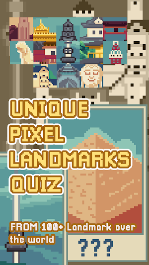 Pixel Popular Landmarks Quiz Screenshot 1