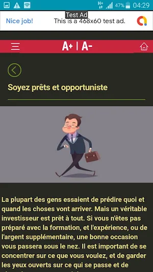 Devenir entrepreneur réussi et un bon investisseur Screenshot 0