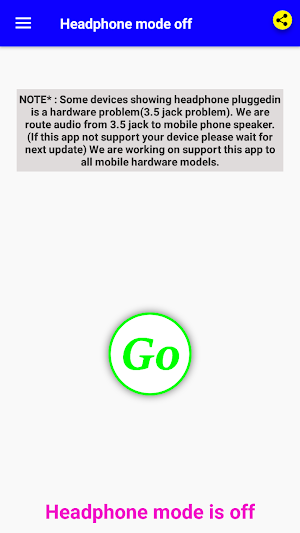 Headphone mode off Screenshot 1
