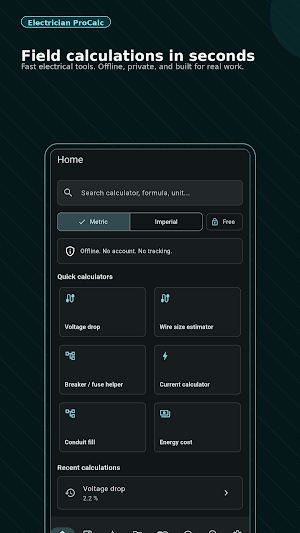 Electrician ProCalc Screenshot 0