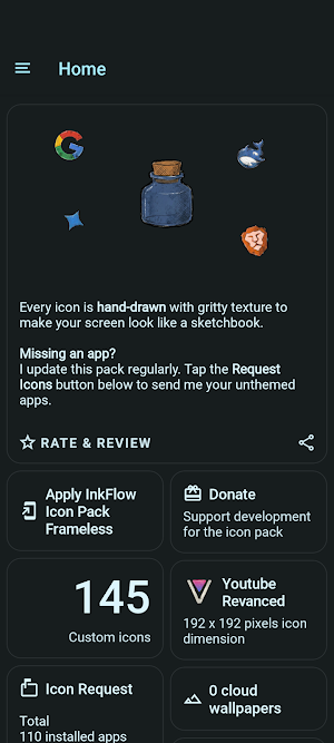 InkFlow Icon Pack Frameless Screenshot 1