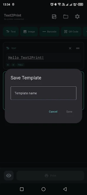 text2print - directly print Screenshot 2