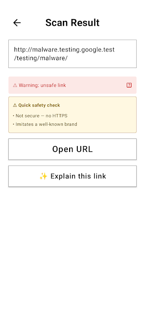 QR Safe Scanner & Link Check Screenshot 2