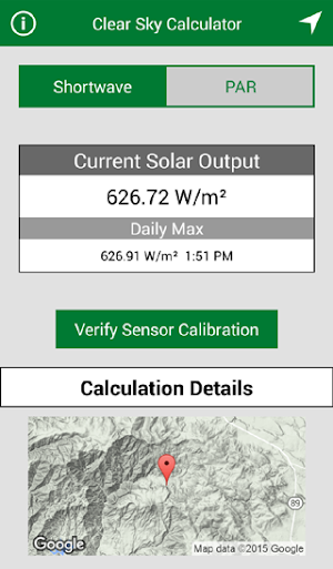 Clear Sky Calculator Screenshot 0