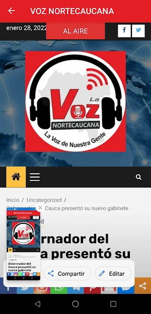 VOZ NORTECAUCANA Screenshot 3