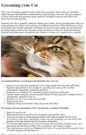 Cat Care & Grooming Guide Screenshot 3