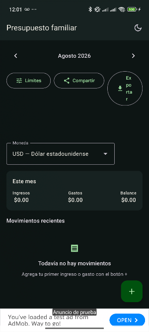 Presupuesto Familiar Screenshot 2