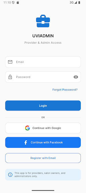UVIA ADMIN Screenshot 1