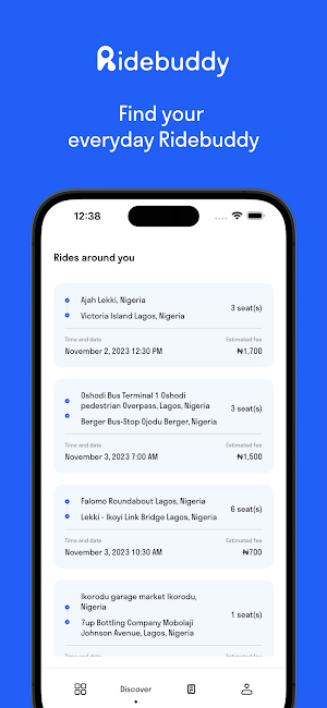 Ridebuddy - Find a ridebuddy Screenshot 3