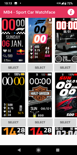 MB 4 Watch Faces - Sport Car WatchFace Mi Band 4 Screenshot 1