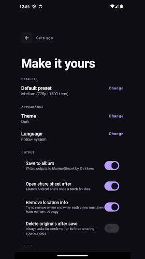 Shrinkreel: Video Compressor Screenshot 3