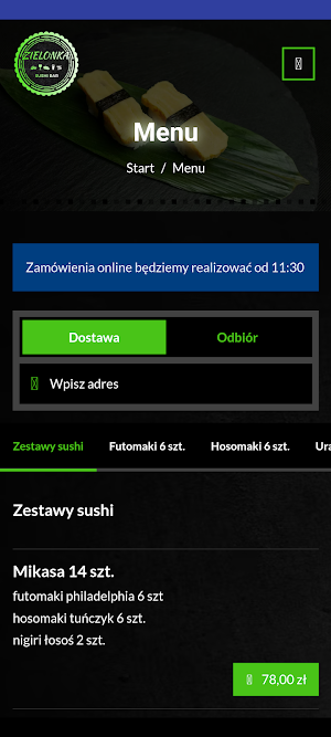 Zielonka Sushi Bar - Nysa Screenshot 0