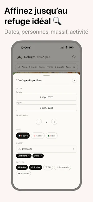 Refuges des Alpes Screenshot 1