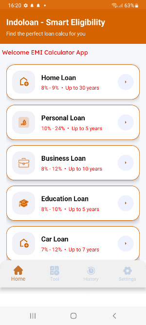 Indoloan - Smart Eligibility Screenshot 1