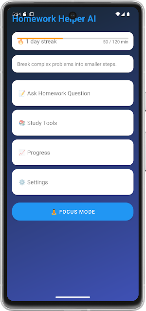 Homework Helper AI-Study Tool Screenshot 1