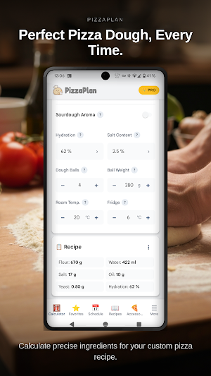 PizzaPlan – Dough Calculator Screenshot 1