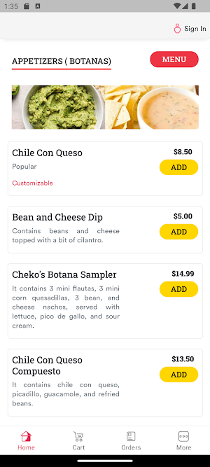 Cheko's Mexican Restaurant Screenshot 2