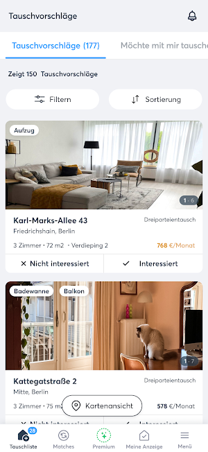 Wohnungsswap Screenshot 2