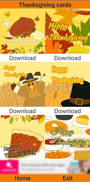 Thanksgiving cards Screenshot 1