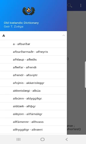 A concise dictionary of old Icelandic (Trial) Screenshot 0