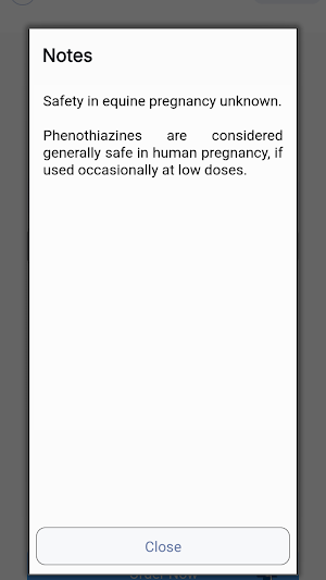 RRVP Equine Formulary Screenshot 3