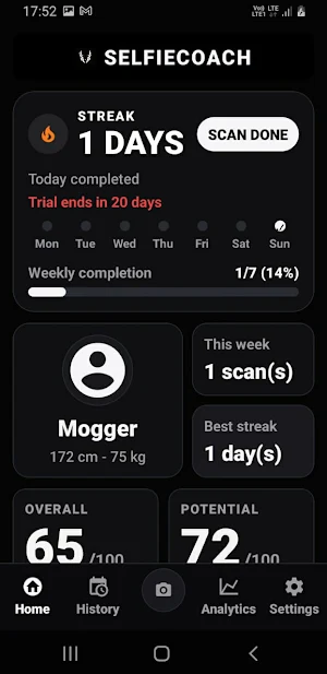 SelfieCoach: Face Mog Analysis Screenshot 0