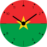Burkina Faso Analog Watch Face